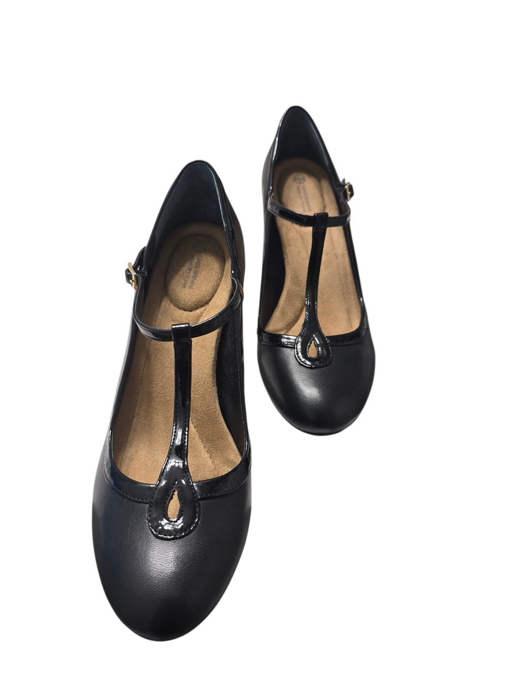 Giani Bernini Women's Black T-Strap Mary Jane Memory Foam Pumps Size 9M